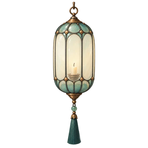Wick card artwork: a pale glass lantern